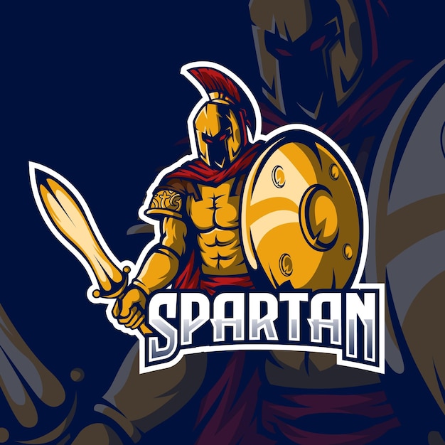 Bold spartan mascot logo design