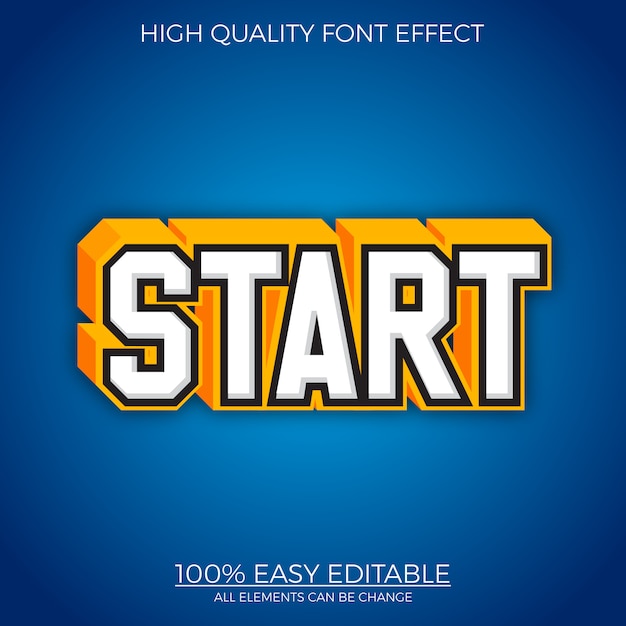 bold strong 3d text style editable font effect