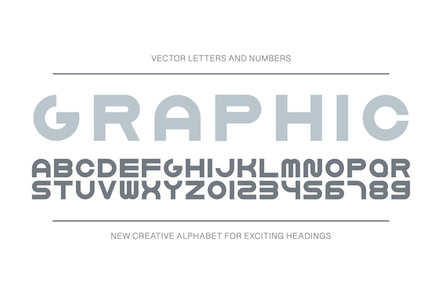 Bold stylish font Vector english alphabet Unusual latin letters and numerals