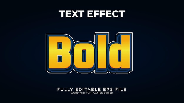 Vector bold text effect design