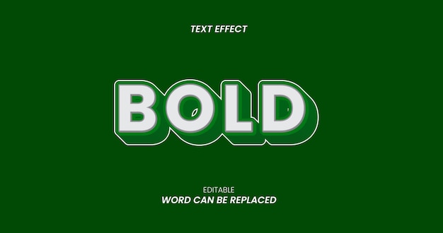 bold text effect editable