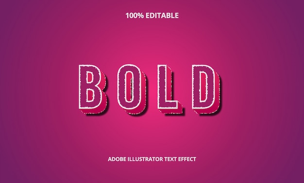 Bold text effect premium