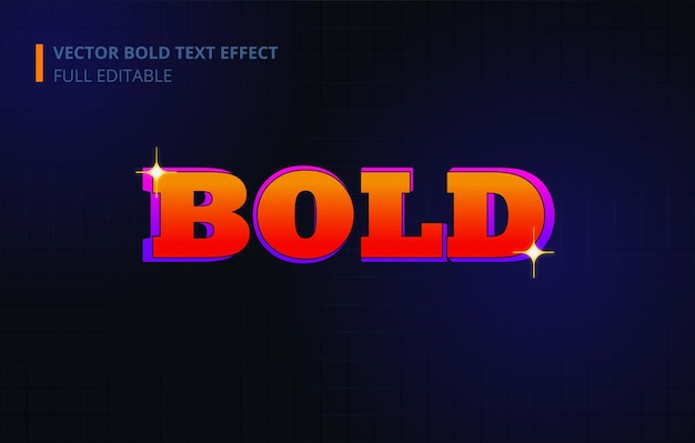 Vector bold text effect vector