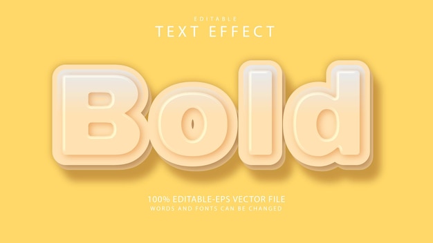 Bold  text effect