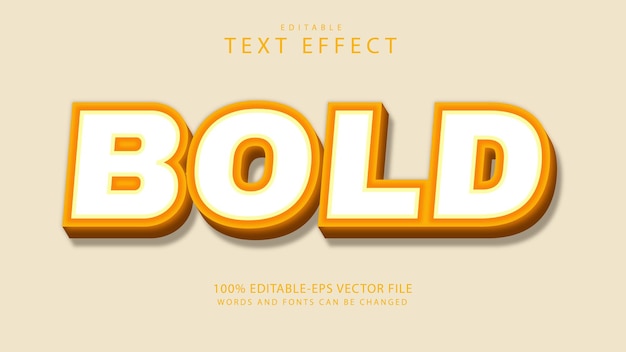 Bold  text effect