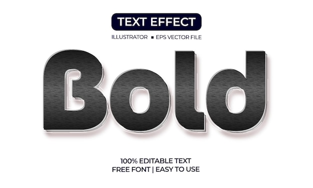 Bold text style effect template