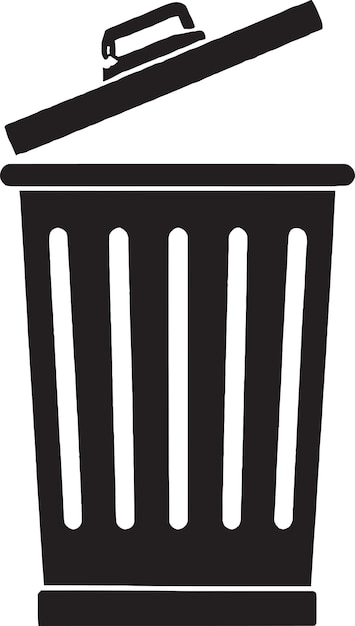 Vector bold trash bin logo for an anti litter or anti pollution advocacy group
