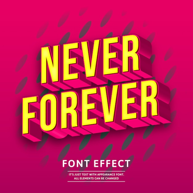 Bold trendy tittle 3d isometric text effect