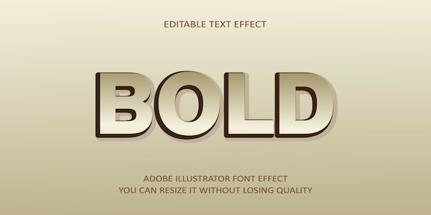 Bold vector text effect