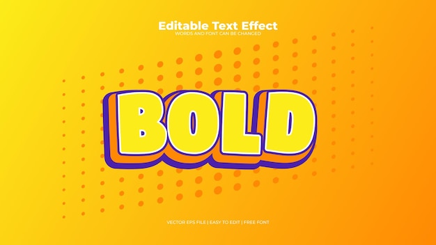 Bold yellow gradient dots editable text effect