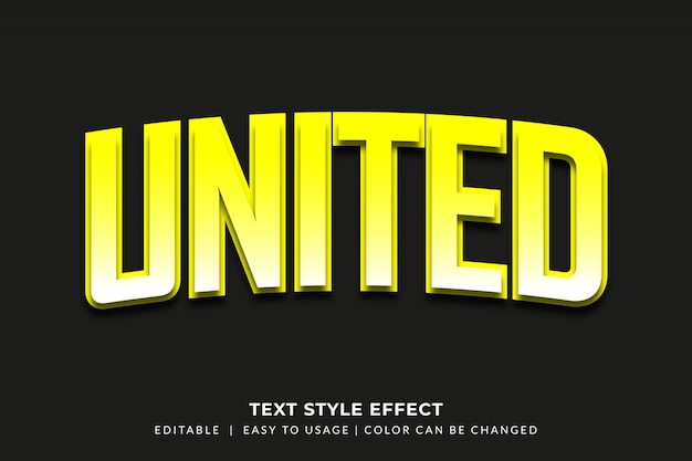 Bold Yellow Text Style with Bevel Effect