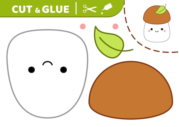 볼레투스 버섯 스스멜로 (Boletus Mushroom Squishmallow) - 단독 터 일러스트레이션