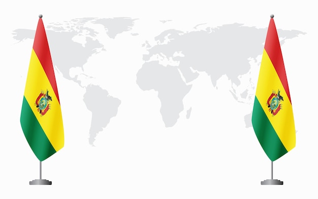 Вектор Флаги боливии и боливии на официальной встрече