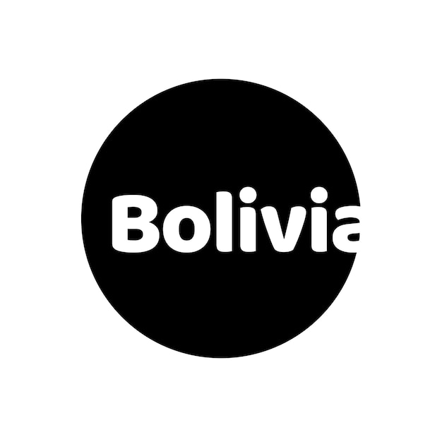 Bolivia country name vector lettering