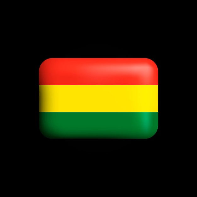 Флаг боливии 3d icon национальный флаг боливии