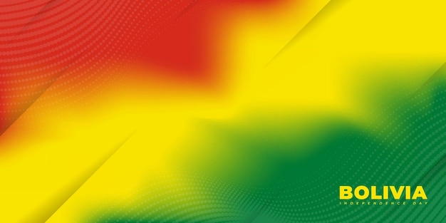 Bolivia Independence Day with bolivia smoke red yellow and green design