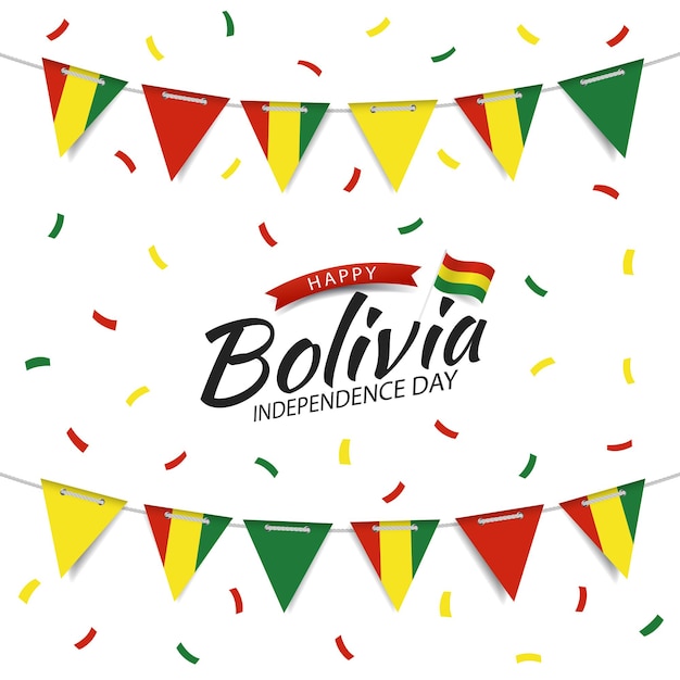 Vettore festa dell'indipendenza della bolivia