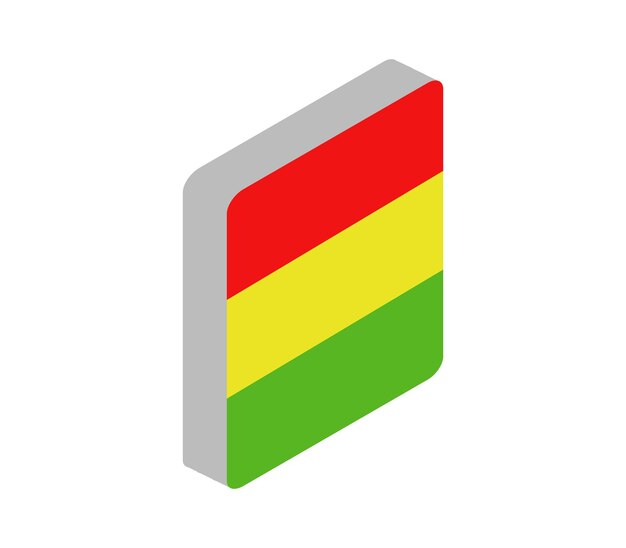 Bolivia isometric flag