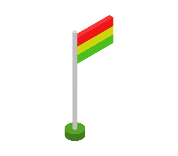 Bolivia isometric flag