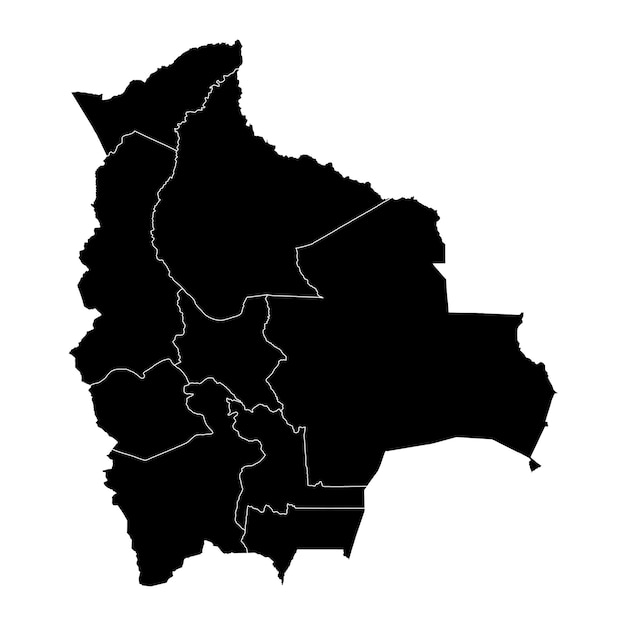 Bolivia map with administrative divisions