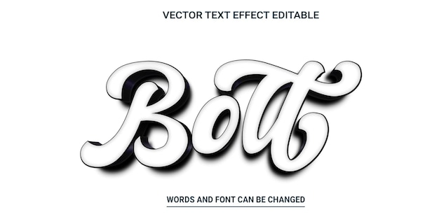 Bolt 3d bewerkbaar teksteffect met achtergrond