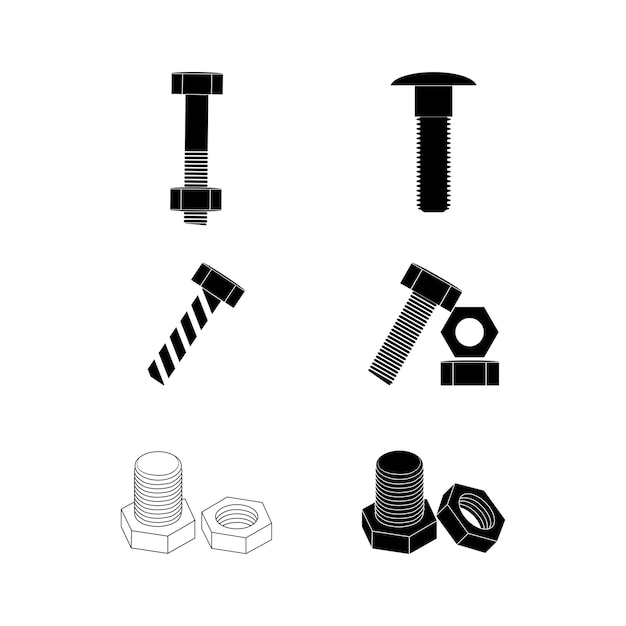 Bolt and nut icon