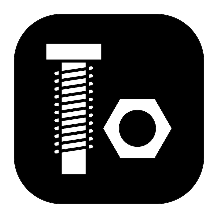 Vector bolt nut vector illustration