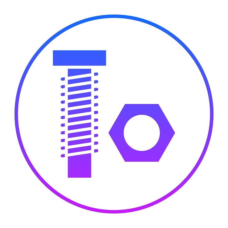 Vector bolt nut vector illustration