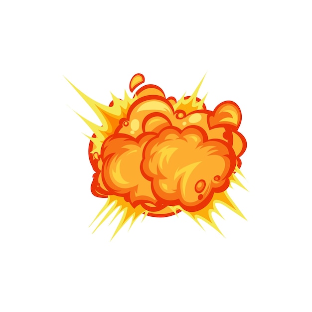 Explosion animation kit. Cartoon bomb detonation comic effect with fir By  Tartila