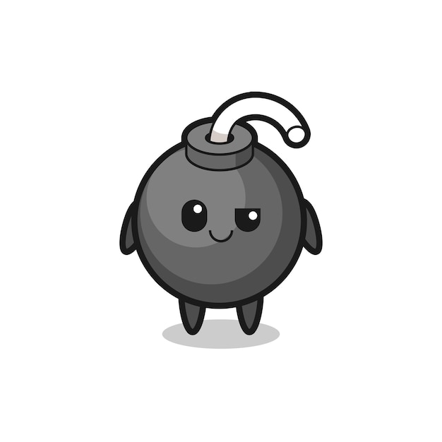 Bomb cartoon with an arrogant expression cute style design for t shirt sticker logo element