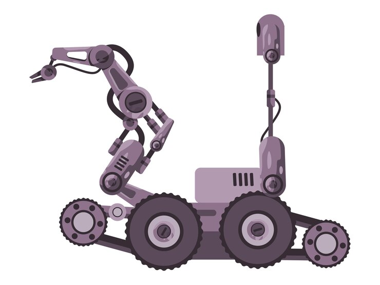 Vector bomb disposal vehicle robot robotic hand mechanical arm counter terrorism handle