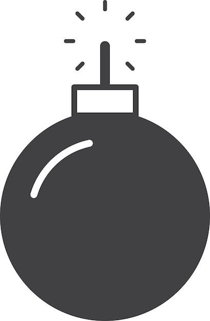 Vector bomb illustration in minimal style