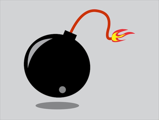 Bomb with wick vector illustration