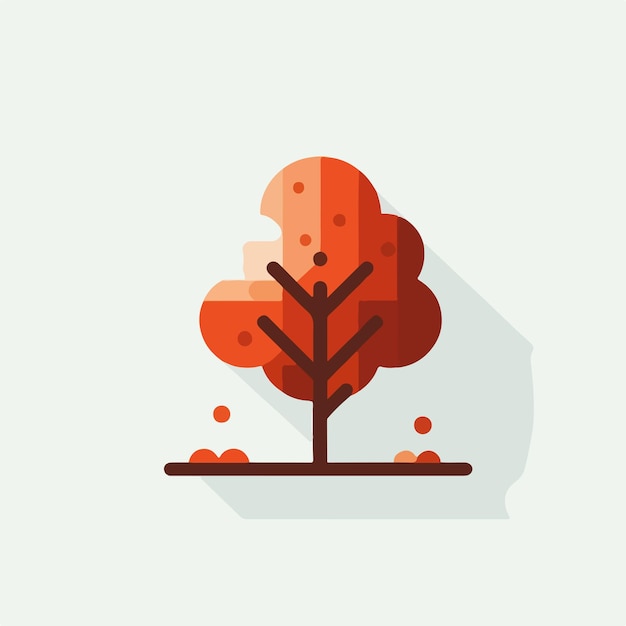 bomen in de herfst met een eenvoudige platte ontwerp stijl