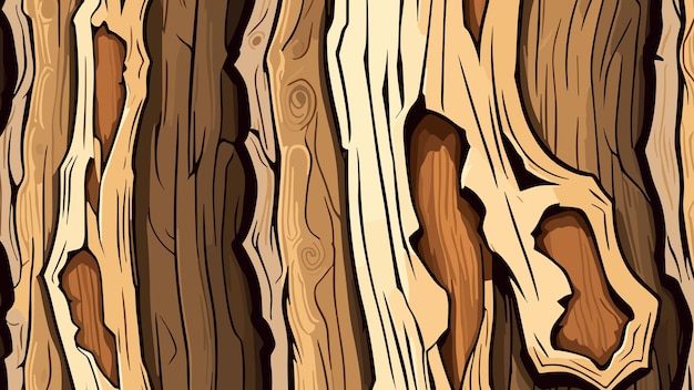 Vector bomenstam houttextuur natuur naadloze achtergronden hoogwaardige afbeeldingen van natuurlijke houttextuur