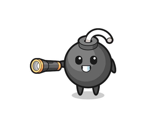 Bommascotte met zaklamp schattig ontwerp