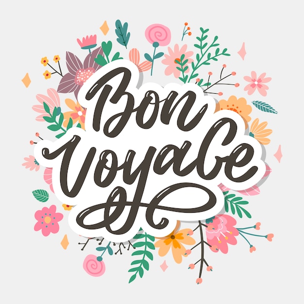 Bon voyage hand belettering