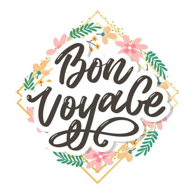 Bon voyage hand lettering