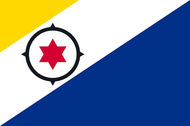 Bonaire flag simple illustration for independence day or election