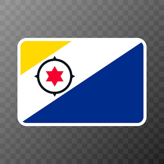 Bonaire vlag officiële kleuren en verhoudingen Vector illustratie