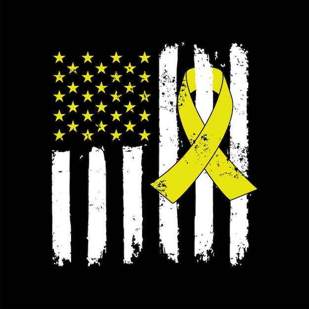 Bone Cancer Awareness USA vlag T Shirt Design vector