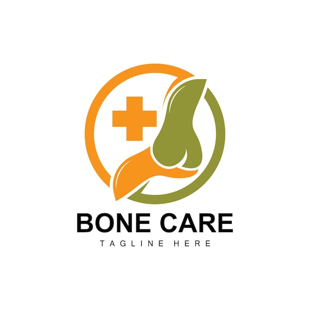 Bone care logo body health vector design per bone health pharmacy hospital health product brand