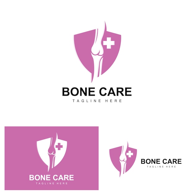 뼈 건강 약국 병원 건강 제품 브랜드를 위한 뼈 관리 로고 신체 건강 벡터 디자인