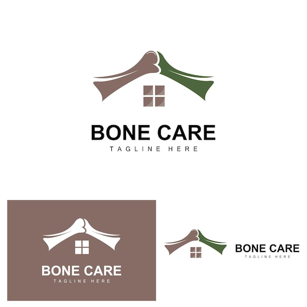骨ケア ロゴ 体の健康 ベクター デザイン 骨の健康 薬局 病院 健康 製品 ブランド