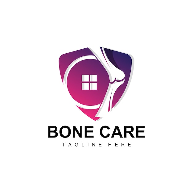 Bone Care Logo Body Health Vector Design voor Bone Health Apotheek Ziekenhuis Gezondheid Productmerk