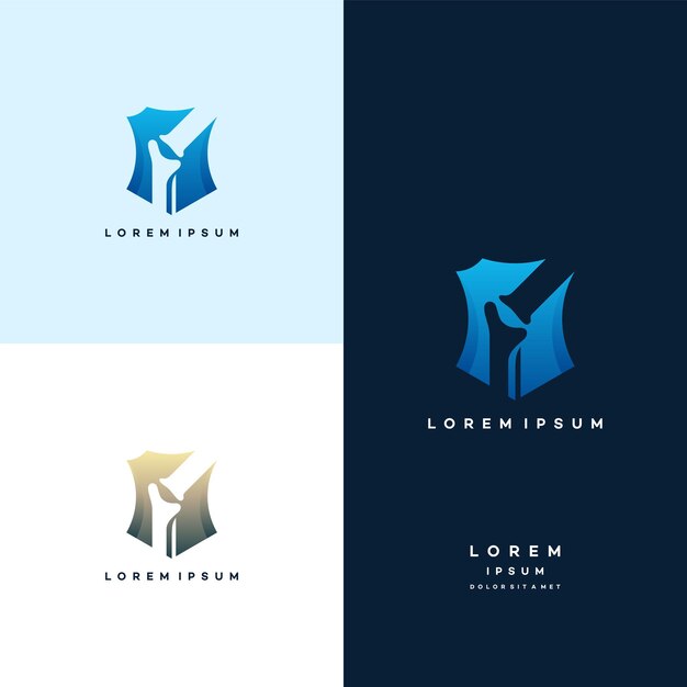 Bone Care logo designs vector, Bone Shield logo template