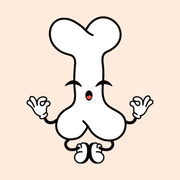 Bone doing yoga character