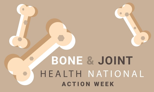 Bone and joint health national action week background banner card poster template Vector