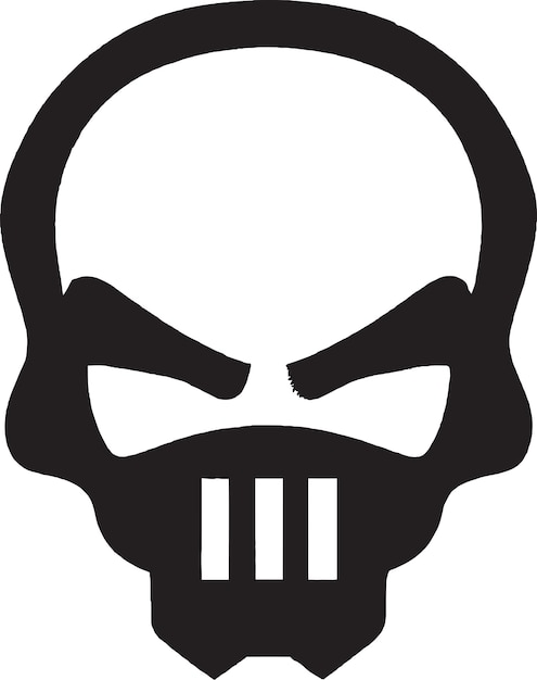 The Bone Warrior Skull Icon Vector Graphic