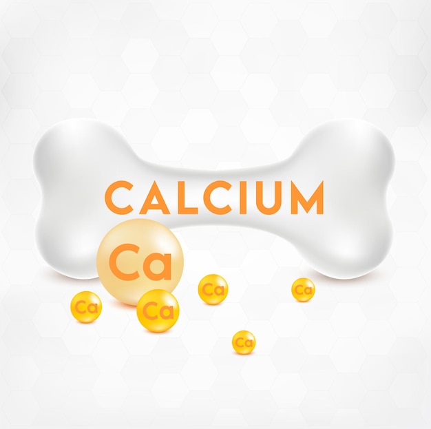 Vector bone with calcium and fluorine